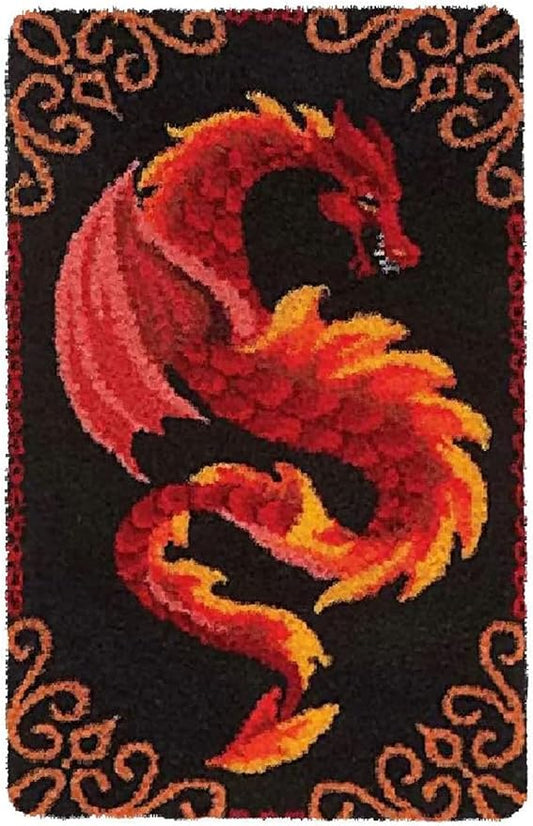 YOOTOM Latch Hook kit Rug DIY Handcrafts for Adults, Pre-Printed Canvas Handmade Carpet Cushion Crochet Yarn Needlework Tapestry 3D Crafts for Home Decor, 20x15in
