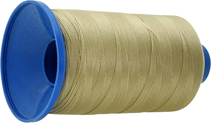Mandala Crafts Size 207 630D T210 Bonded Nylon Thread - Beige 800 YDs Tex 210 Heavy Duty Sewing Threads for Leather, Jeans, Weaving, Outdoor Marine Upholstery