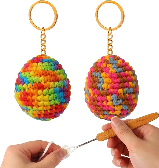 GougouStar Crochet Kit for Beginners, Animal Crochet Kits, Knitting Kit with Step-by-Step Video Tutorials and Crochet Accessories - Amigurumi Beginner Crochet Kit (Two Eggs)