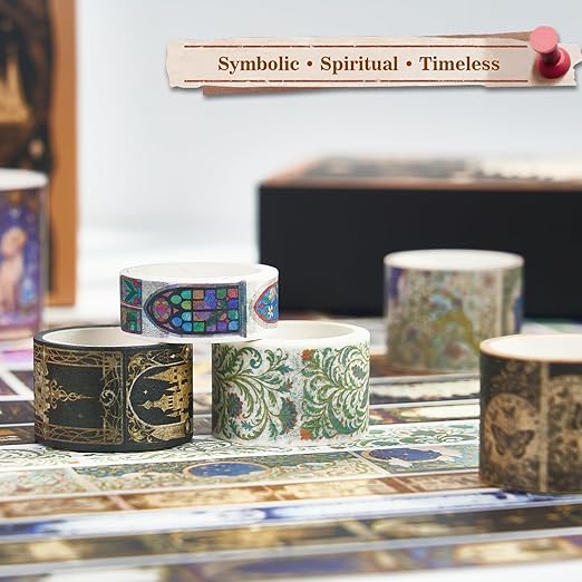 Witchy Washi Tape Set 22 Rolls,Tarot Decorative Masking Tape for Junk Journal, Journaling & Scrapbook Supplies, DIY Crafting Supplies