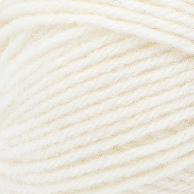 Lion Brand Yarn, Acrylic Wool Blend Wool-Ease DK Yarn for Knitting, Crocheting, and Crafts, Cream, 1 Pack