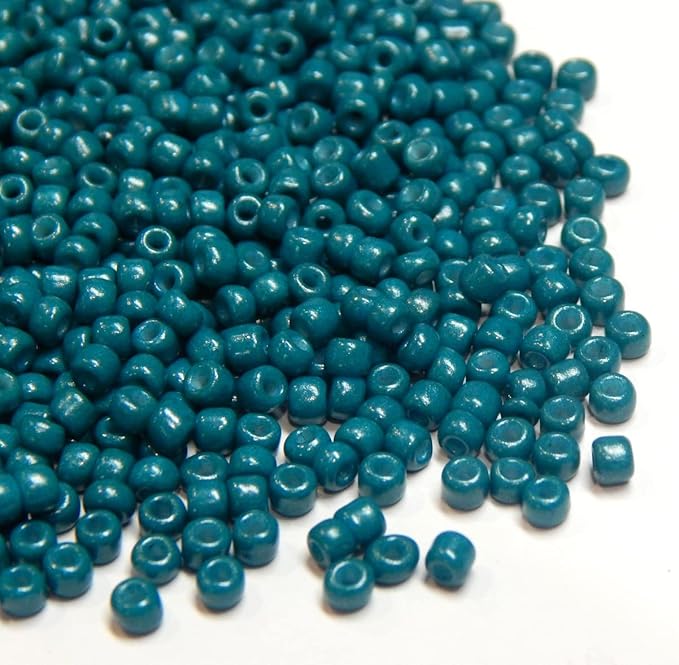 Perlin Glass Seed Beads 2mm 11/0 Round Mini Small Pony Beads 6500pcs for Making Earrings Bracelets Pendants Waist Jewelry DIY Handmade Opaque Color Kit (Indian Sapphire)