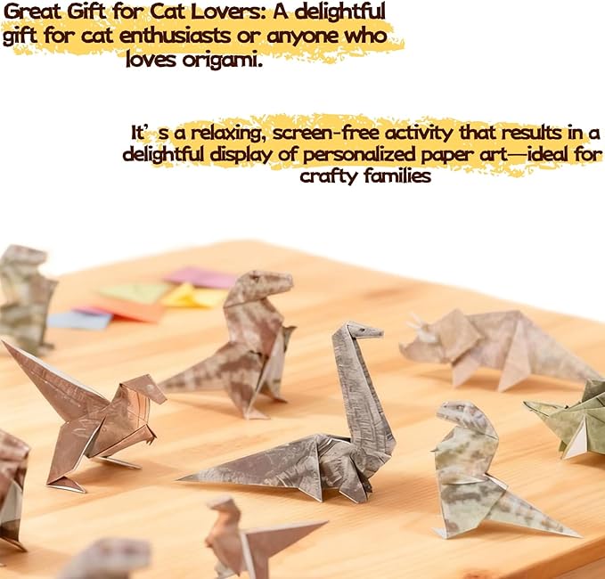 Diy Origami Paper Cats, 50 Sheets Diy Origami Paper To Fold 3d Cute Cat Figures (cat)