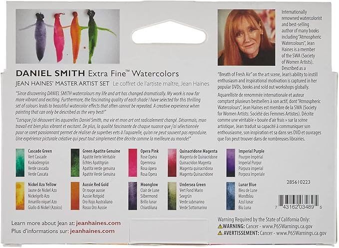 DANIEL SMITH Watercolor, 5ml tubes, Jean Haines Master Artist Set 10 Watercolor Tubes (total 10 pieces) 285610223, 0.17 Fl Oz (Pack of 10)