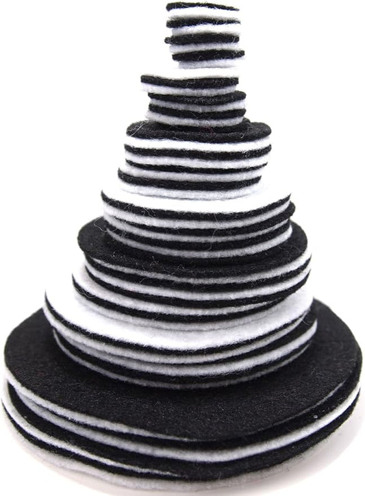 Playfully Ever After Black & White Craft Felt Circles (Mixed Size Pack - 56pc)