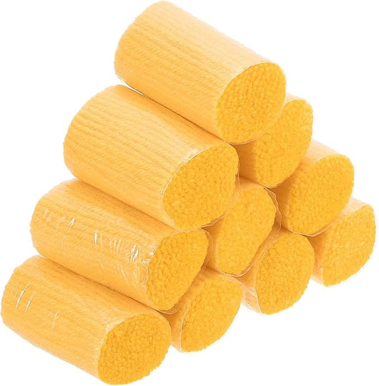 PATIKIL 10 Rolls Latch Hook Yarn, Latch Hook Kit Yarn Precut Rugs Making Crochet Bundles for Rug Adults Beginners Tapestry DIY Craft, Dark Yellow