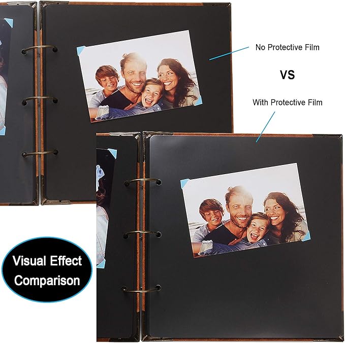 30 Sheets 9.84 x 10.24" Clear Insert Page Protectors Film - Exclusive Customized (NOT Pocket Non-adhesive) Acid Free Flexible Photo Sheet Divider, ONLY match ADVcer 10x10 Photo Album Scrapbooks