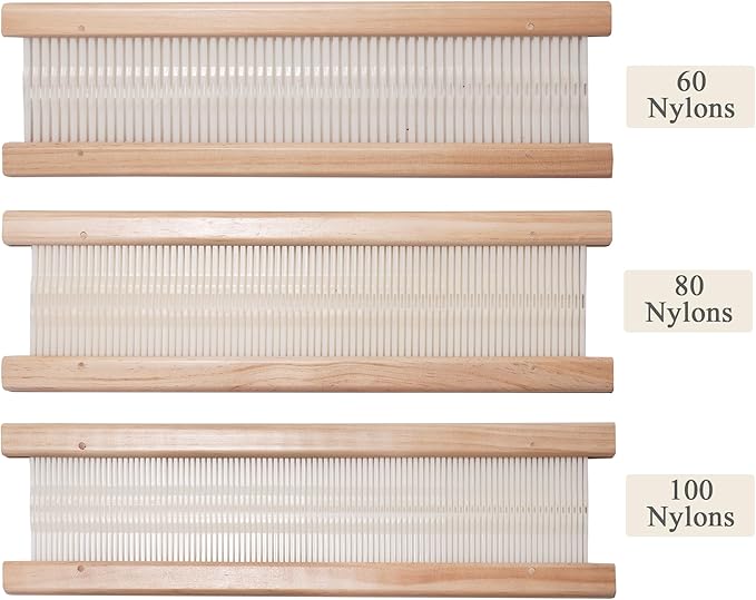 WILLOWDALE 3pcs Weaving Heddle Shed Stick for Weaving Loom Kit, 16 Inches Heddle with 60/80/100 Sticks, Weaving Tool Frame Loom Accessories Arts & Crafts Supplies
