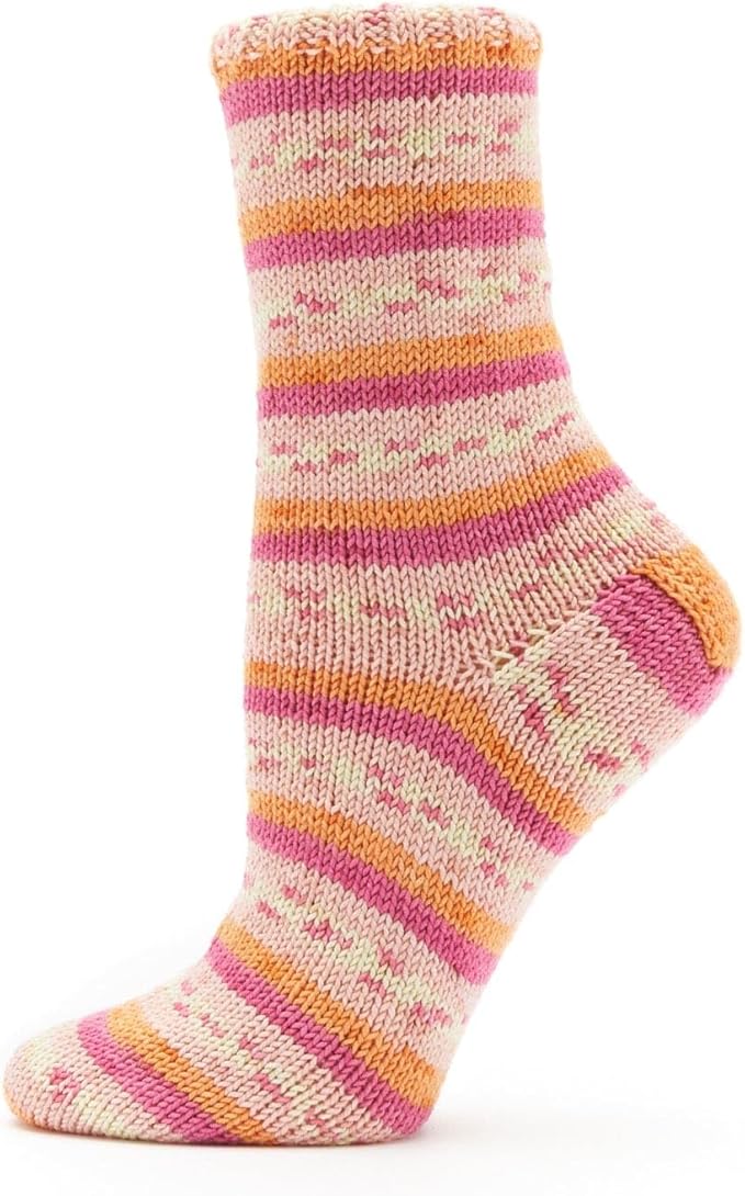 Premier Yarns Fruits, Acrylic Sock Yarn, 2-Pack Bundled with Bella's Crafts Stitch Markers (Pink Grapefruit)