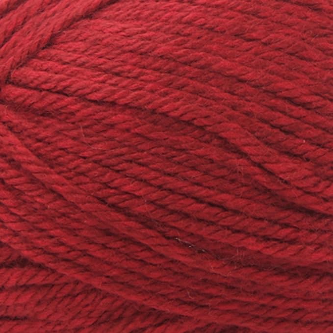 Lion Brand Yarn Basic Stitch Anti-Pilling Knitting Yarn, Yarn for Crocheting, 1-Pack, Red Heather