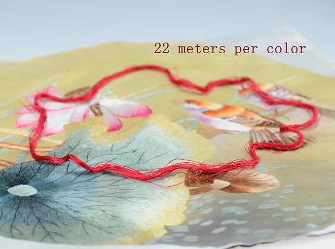 Mulberry Silk Floss Embroidery Thread Floss-Cross Stitch Threads China Silk Woven Jewelry Threads DIY Sewing Kits (30)