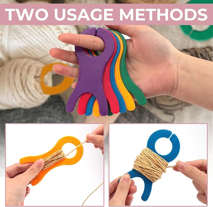 40 Pieces Large Yarn Bobbins Spool Thread Knitting Sewing Crochet Weave Winder Tool Cross Stitch Bobbin Organizer Thread Holder (5 Colors)