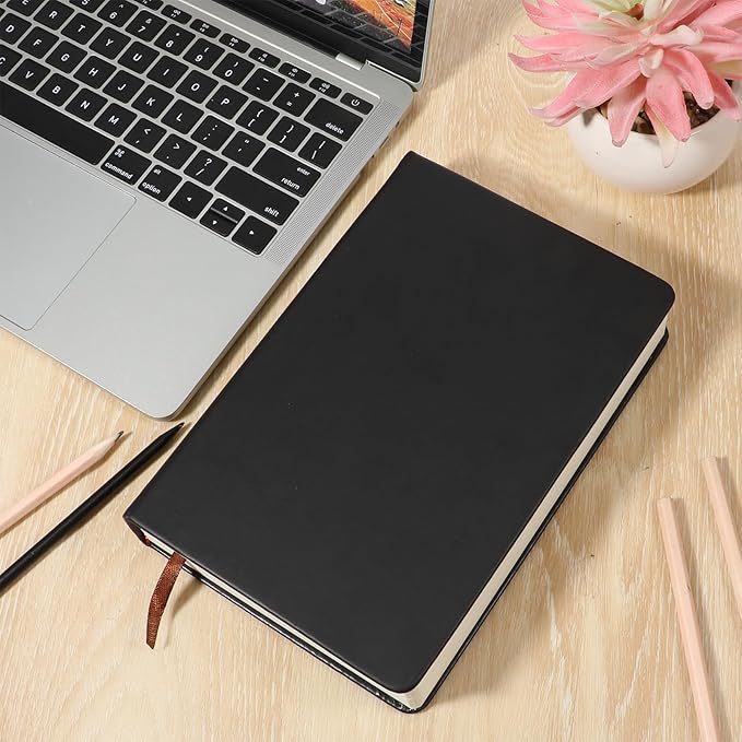 Thick A5 Sketchbook Notebook 660 Pages Blank Thick Smooth Notebook Soft Faux Leather Cover Journal for Ink, Water Color, Pen, Pencils, 80GSM, 5.7" x 8.5"