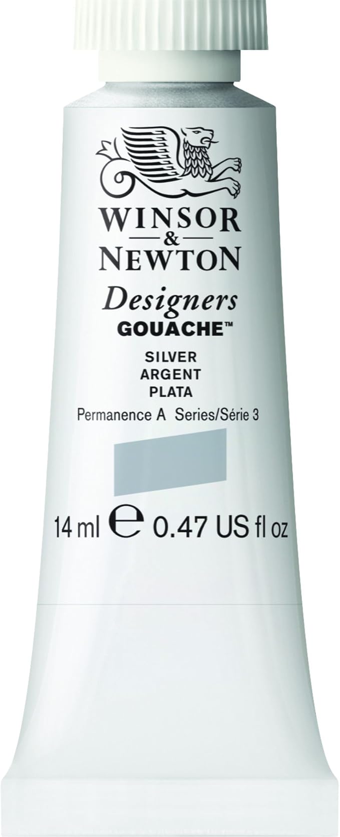 Winsor & Newton Designer's Gouache, 14 ml (0.47oz) tube, Silver