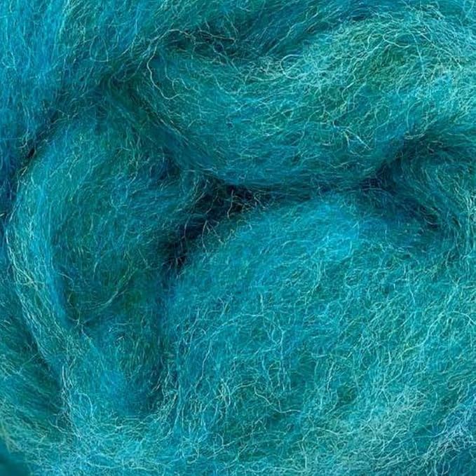 Corriedale Carded Sliver Wool Roving Variety Bundle | Best Core Wool for Needle Felting, Spinning, Wet Felting, Weaving, Dryer Balls, Yarn Roving - Ethically Sourced (Retro Pop)