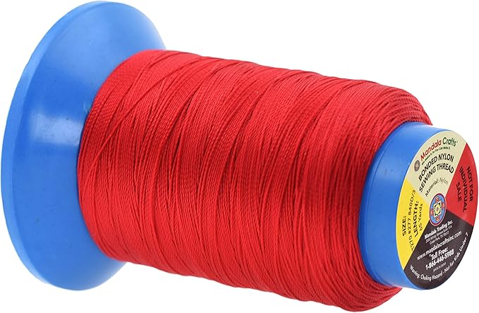 Mandala Crafts Size 277 840D T270 Bonded Nylon Thread - 12 Vibrant Colors 780 YDs Tex 270 Heavy Duty Sewing Threads for Leather, Jeans, Weaving, Outdoor Marine Upholstery