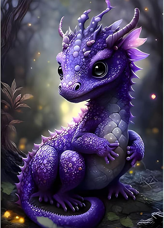 SENQAO Dragon Diamond Painting Kits for Adults, Dragon Diamond Art Kits Animal Diamond Art with Full Drill Round Diamonds, Dragon Diamond Dots Art Kits for Home Wall Decor 12X16inch