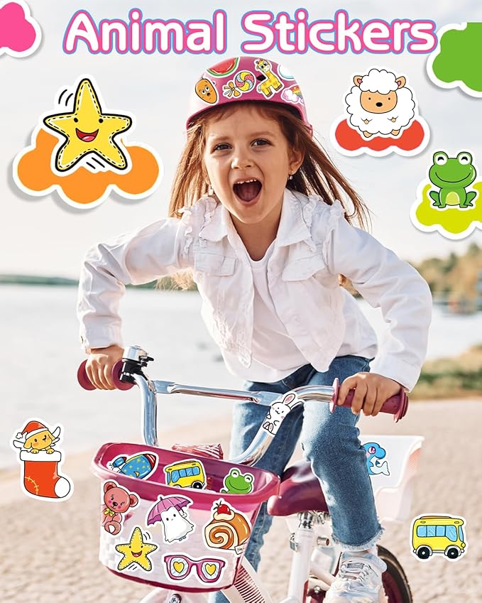 100 pcs water bottle stickers for kids teens girls, aesthetic cute vinyl waterproof vsco cool stickers, laptop bulk skateboard computer classroom sticker packs for students teachers