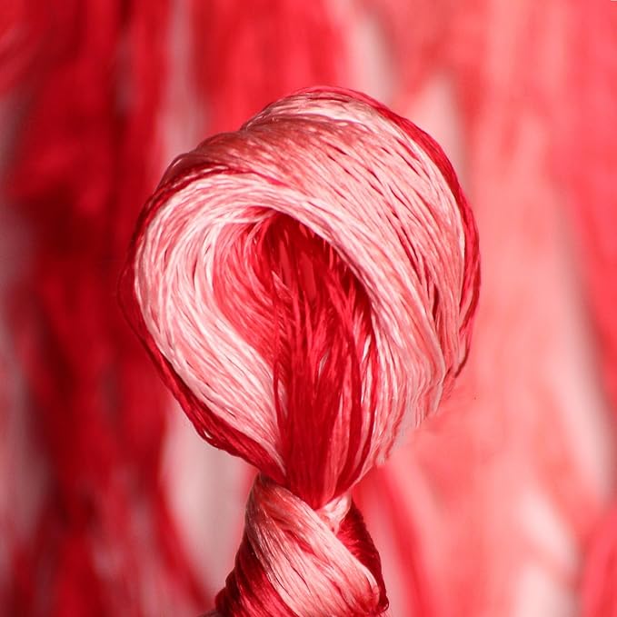 100% Nature Mulberry Handmade Embroidery Silk Thread Woven Jewelry Accessory Artificial Flowers Cross Stitch Floss DIY Sewing Kits 8 Gradient Colors 22m Each (11)