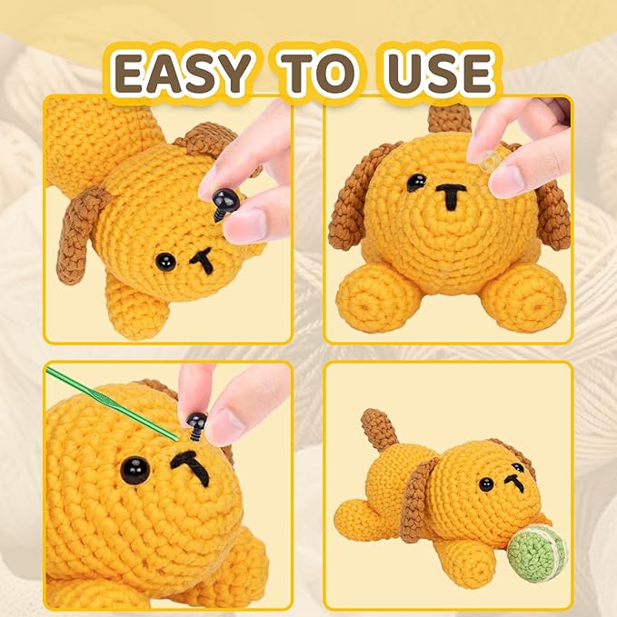 400Pcs Safety Eyes for Crochet Eyes Amigurumi，10mm Safety Eyes for Stuffed Animals, 200pcs Washers whth 200pcs Plastic Craft Eyes for Crocheting Doll Eyes Making