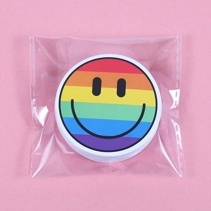 wercokt 50pcs smiling face stickers, cute water bottle stickers for kids, for teaching rewards, notebooks, stationery, luggage, cartoon pvc happy sticker