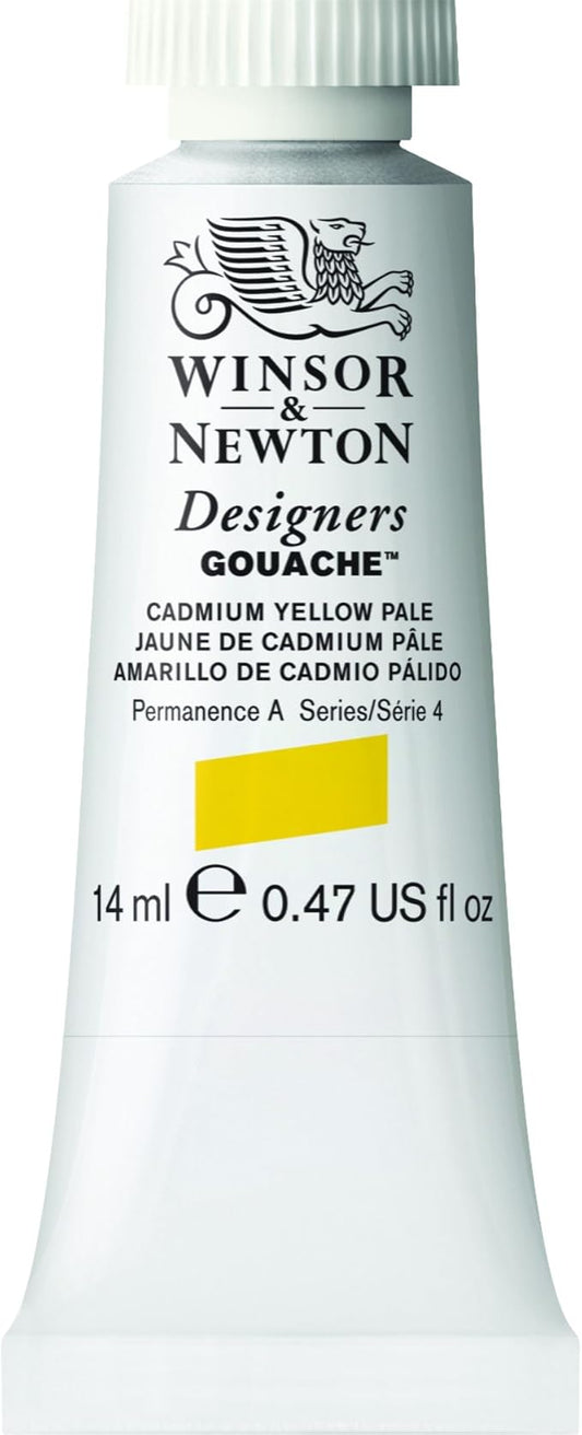 Winsor & Newton Designer's Gouache, 14 ml (0.47oz) tube, Cadmium Yellow Pale