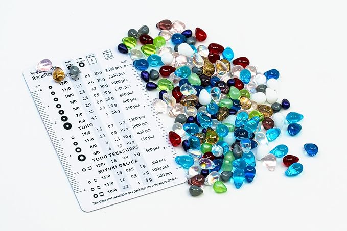 0.88oz (75+ Pieces) Teardrop Shaped Czech Glass Beads, Mixed Sizes (4-9mm), Mixed Color (25grams)