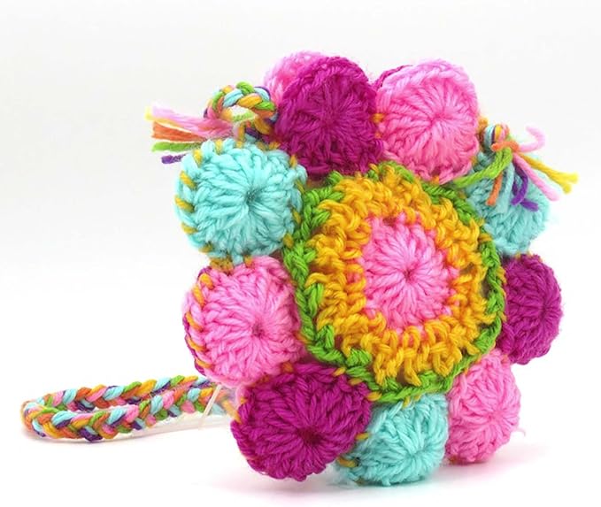 4M: Easy-to-Do Crochet - DIY Knitting Craft Kit, Learn 3 Yarn Work Projects, Create Coasters-Mini Bag-Placemat, All-in-1 Set, Beginners & Kids Ages 8+