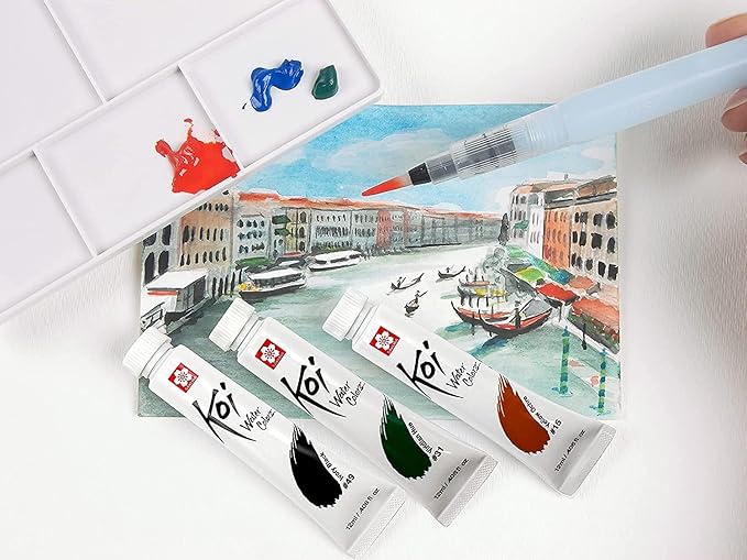 SAKURA Koi Water Color Paint, 12ml Tubes, 12 Color XMW12L-12SET
