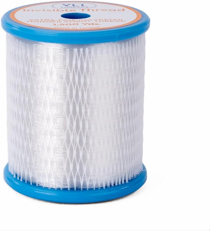 YLI Invisible Thread Poly 1,500 Yard Spool – Fine Polyester Monofilament Thread for Quilting, Appliqué & Stitch-in-The-Ditch