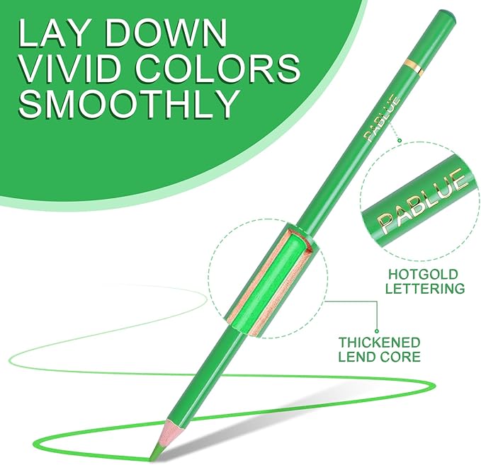 Colored Pencils, Premium Soft Core, 12 Professional Colored Pencil for Adults,school and Coloring Book, Artist Drawing Pencils with a Water Color Brush Gift for Blending, Sketching, Shading