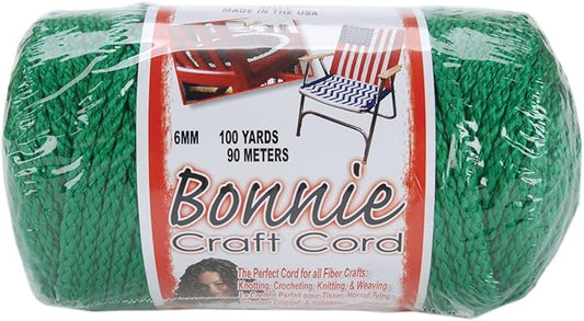 Bonnie Macrame Craft Cord 6mmX100yd, Kelly