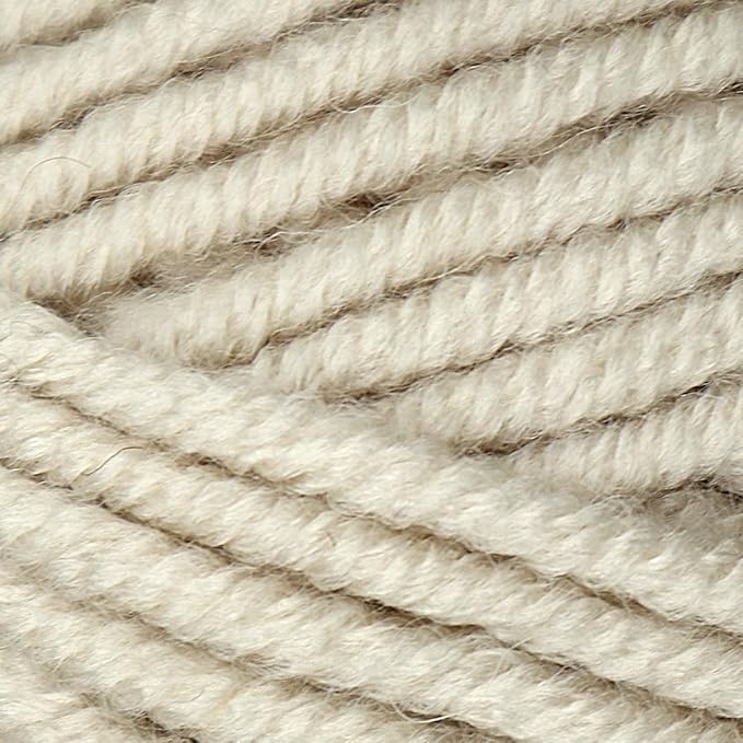 Estako Megastar, (4 Skeins Pack) 75% Acrylic 25% Wool Yarn, Soft, Chunky Bulky Weight #5 for Crochet and Knitting (4 x 3.52 Oz) / (4 x 120 Yrds) (67011 - Stone)