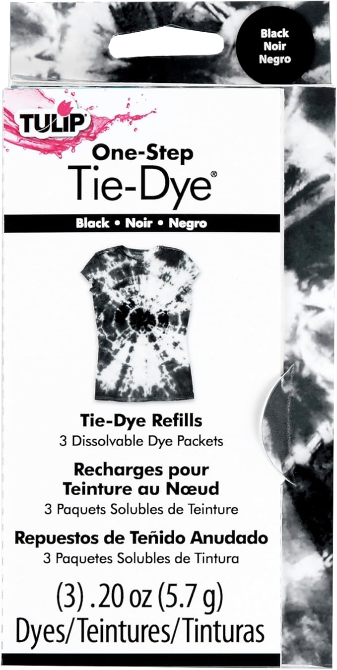 Tulip One-Step Tie-Dye Kit Dye Refill Packs, Black
