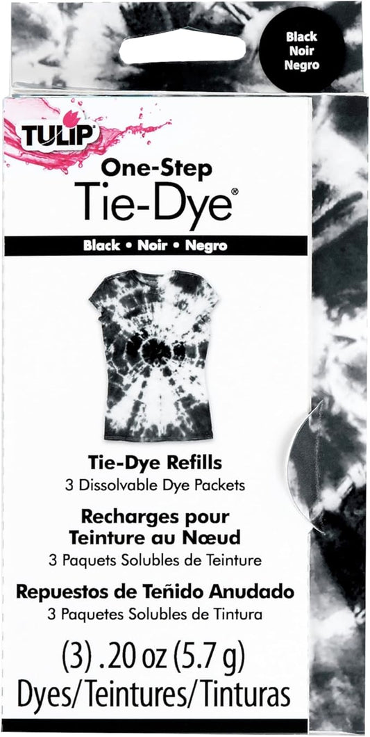 Tulip One-Step Tie-Dye Kit Dye Refill Packs, Black
