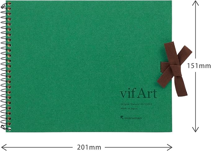 Maruman Sketch Book F0 Vifar Watercolor Paper, Medium Grade, 15 Sheets S20VA