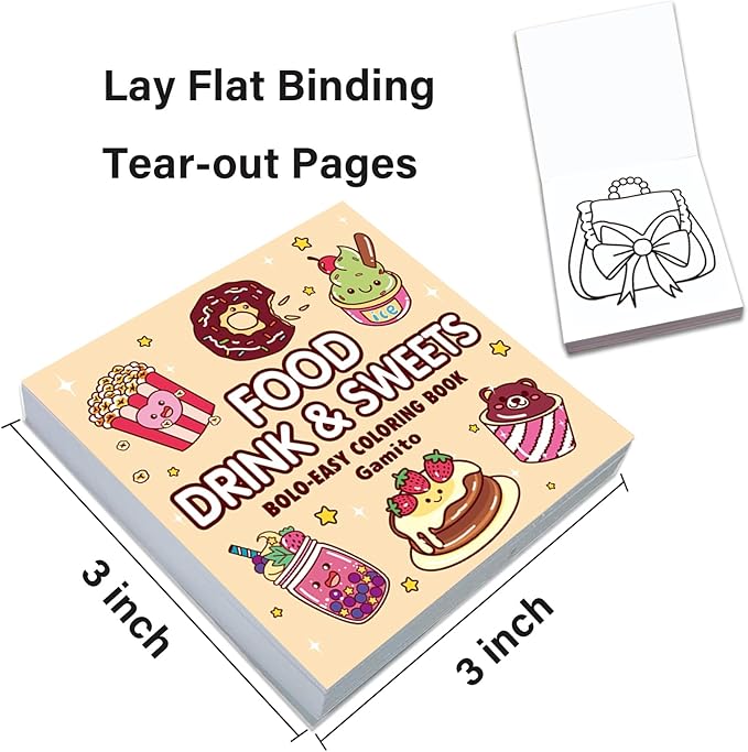 Mini Coloring Book for Adults, 2-Pack Travel Small Coloring Books, Pocket Size Adults Relaxation Coloring Books Stress Relief Adult Mini Coloring Book (Beige+Peachpuff)