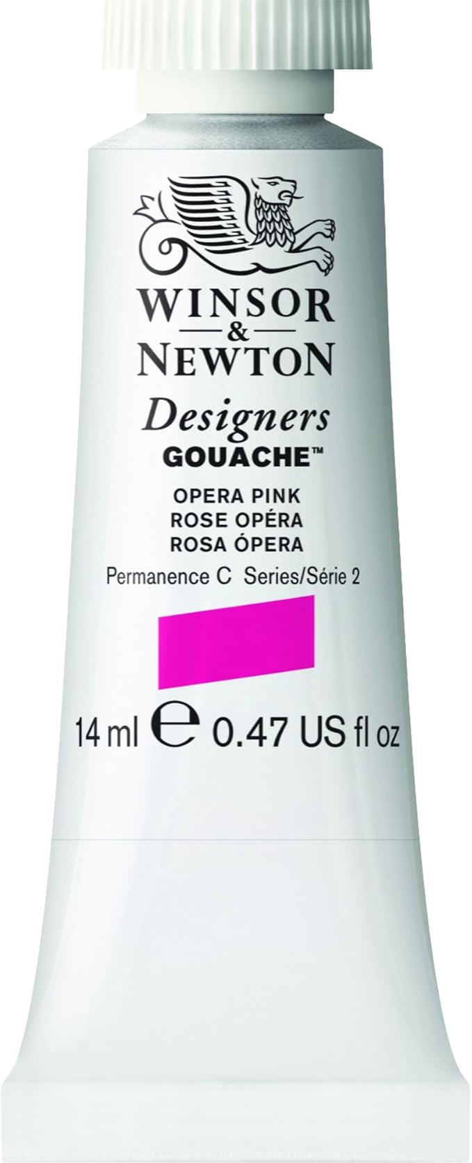 Winsor & Newton Designer's Gouache, 14 ml (0.47oz) tube, Opera Pink