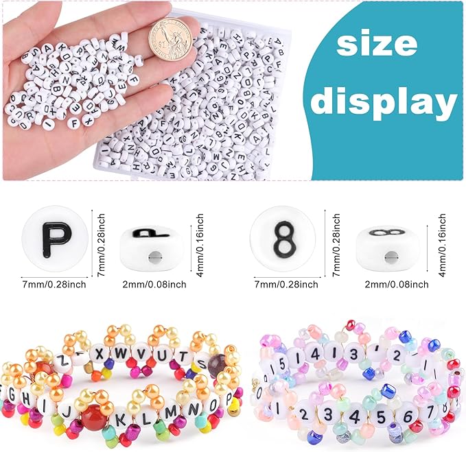 1500pcs Letter E Beads Bulk, Letter Beads, Alphabet Bead for Friendship Bracelets, Jewelry Making Supplies,DIY Making Kit