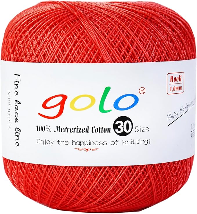golo Crochet Thread Size 30 Yarn for Hand Kniting Yarn for Tatting 238