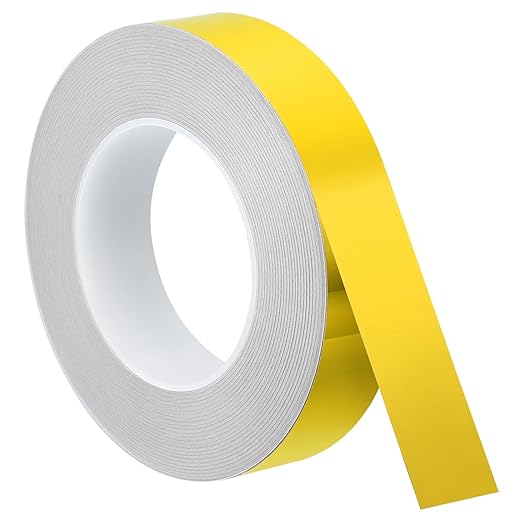 uxcell Metallic Tape, 1.18 in x 164 ft Self Adhesive Metalized Polyester Film Tape Waterproof Shiny Washi Tape for Walls Graphic Arts Gifts Wrapping Crafts Decoration, Gloss Gold