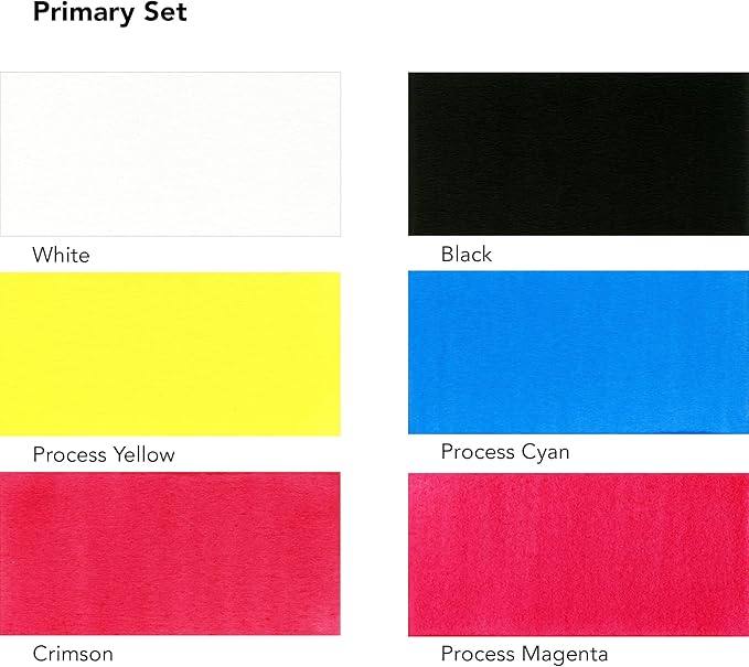 Daler-Rowney FW Acrylic Ink Bottle 6-Color Primary Set with Empty Marker - Acrylic Set of Drawing Inks for Artists and Students - Art Ink Calligraphy Set - Permanent Calligraphy Ink