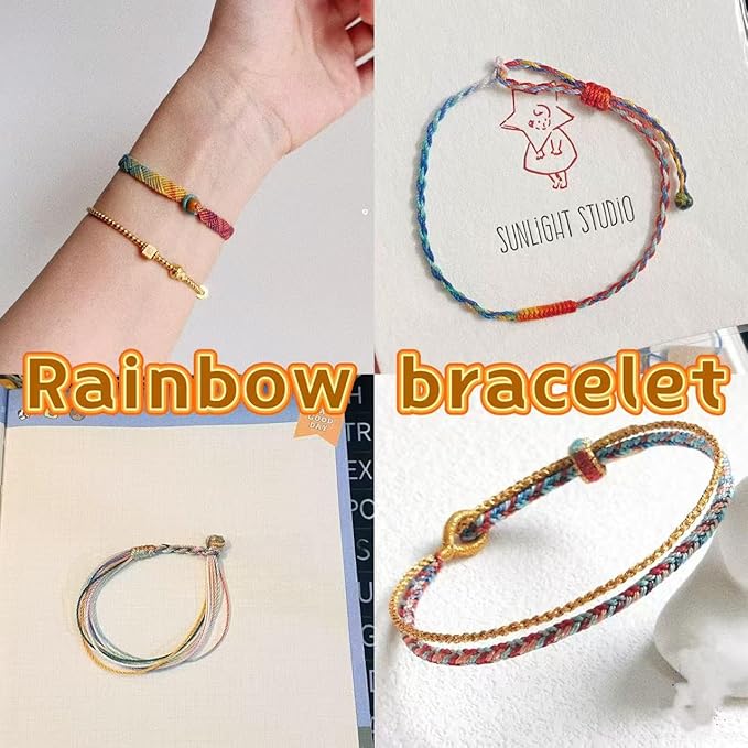 46 Colors 460m1mm Waxed Polyester Cord Bracelet Cord Wax Coated Thread for Jewelry Making Waxed String for Bracelet Making 10m for Each Color