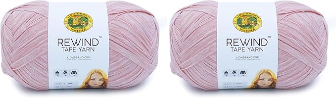 Lion Brand Rewind Yarn for Knitting and Crocheting, 2-Pack, Mahogany Rose, 657 Foot