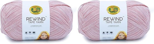Lion Brand Rewind Yarn for Knitting and Crocheting, 2-Pack, Mahogany Rose, 657 Foot