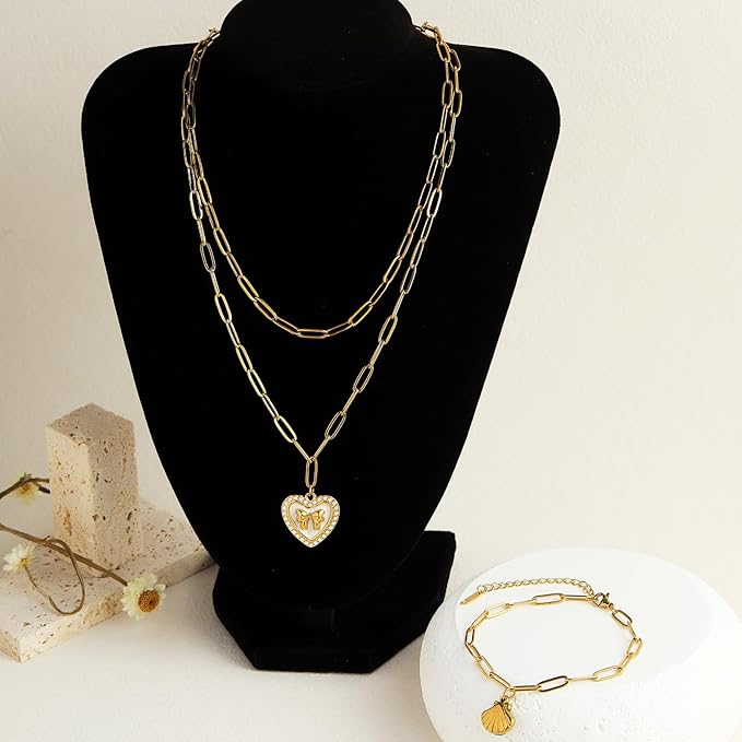 Swyabi 20 PCS Gold Plated Necklace Bracelet Chains Bulk Stainless Steel Paperclip Chain with Extender for Jewelry Making