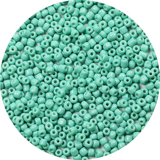 Bala&Fillic Turquoise Color 4mm Seed Beads About 1200pcs/100Grams in Bag, 6/0 Glass Craft Beads for Making Bracelet and Necklace (Turquoise)