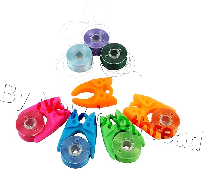 New brothread 60 Thread Spool Holder + 20 Bobbin Holders + 20 Bobbin Clips - Prevents Thread Ends from Unwinding - for Sewing Machine Thread & Embroidery Spool