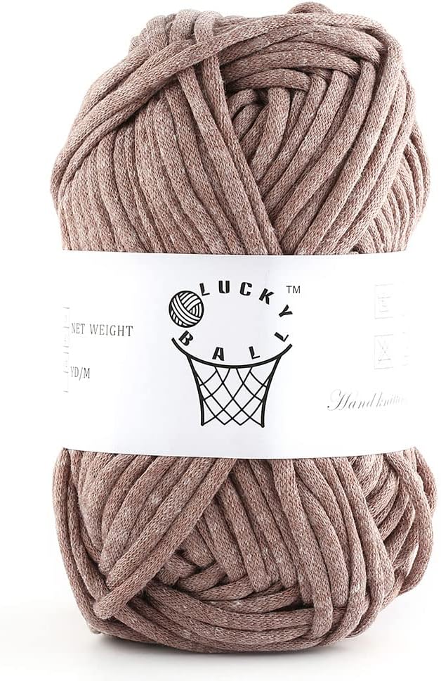 100g Yarn for Crocheting and Knitting,66yds/60m Cotton Yarn for Beginners,Cotton-Nylon Acrylic Blend Yarn for Beginners Crochet Kit Making(Cafe Au Lait)