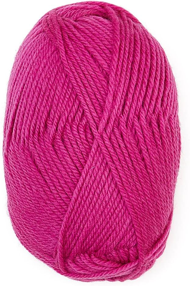 100% Pure Wool Yarn Superwash Set of 3 Skeins (150 Grams) DK Weight - Sourced Directly from Peru - Heavenly Soft and Perfect for Knitting and Crocheting (Hot Pink)